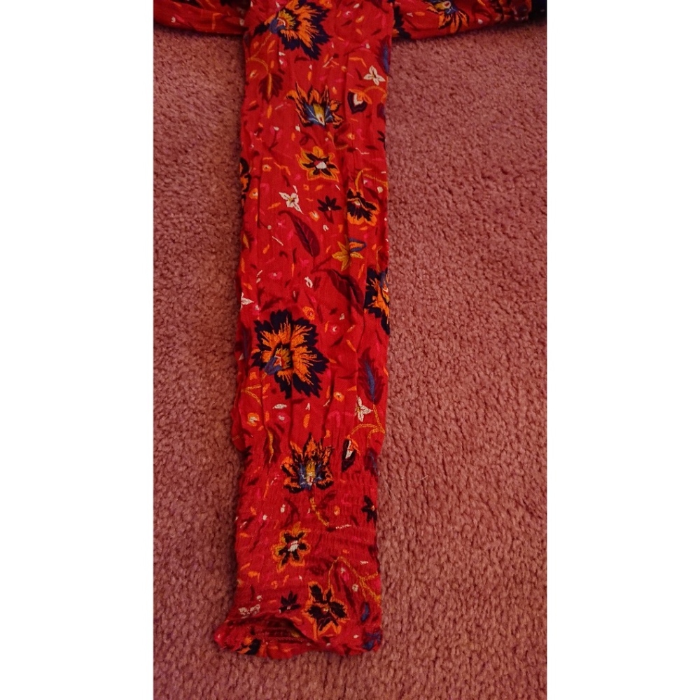 Flowing Mahogany Floral Old Navy Dress - Picture 6 of 8